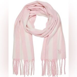 victoria secret blanket scarf pink heritage stripe signature winter